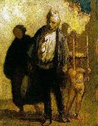 Honore Daumier Wandering Saltimbanques oil painting on canvas